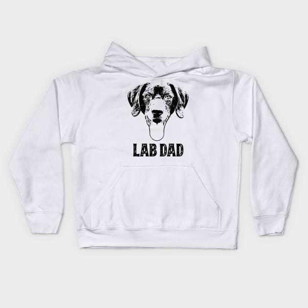 Black Lab Dad Labrador Kids Hoodie by DoggyStyles